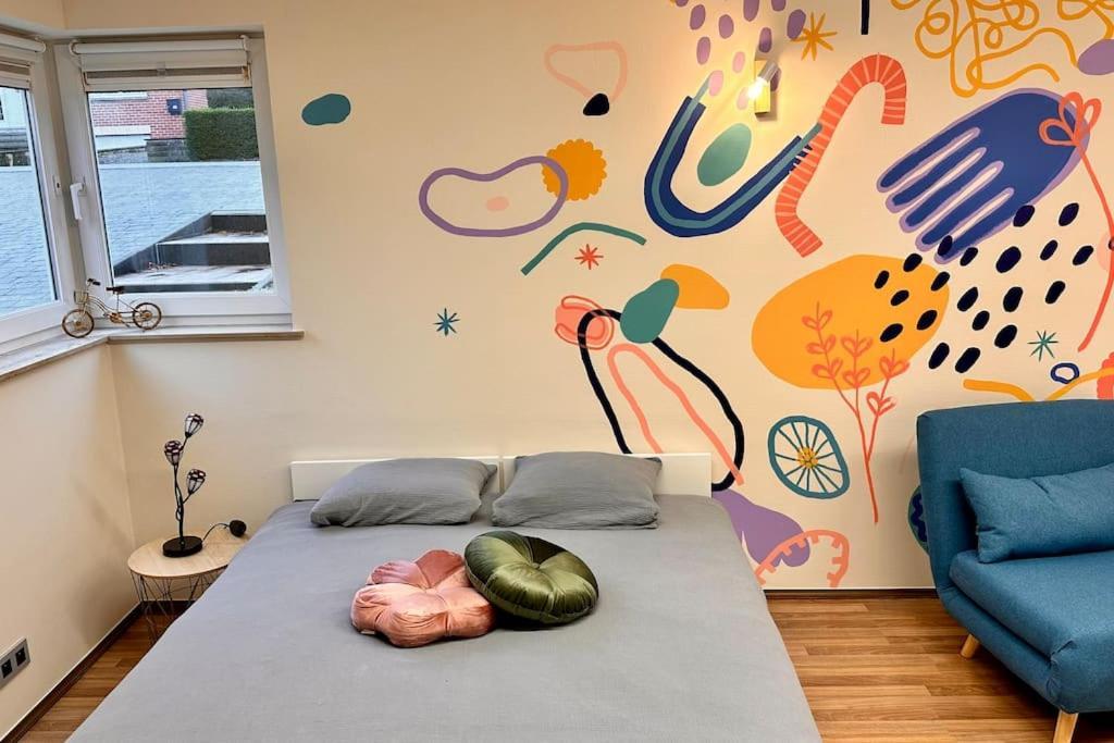 La Fresque D'Heloise - Appartement 1 Chambre 2 Lits Doubles Péruwelz Esterno foto